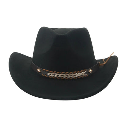 Stylish Wide Brim Straw Hat for Women Men Summer Beach Sun Hat Classic Fedora Panama Hat with Leather Band