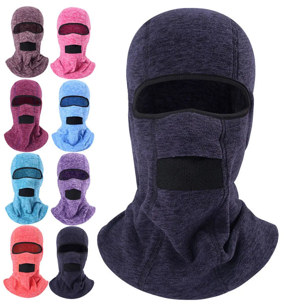 Winter Ski Full Face Mask Motorcycle Thermal Fleece Hat Balaclava Neck Cover Cap