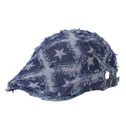 Vintage Plaid Wool Blend Ivy Cap for Women Men Retro Style Flat Cap Newsboy Hat with Adjustable Buckle Strap