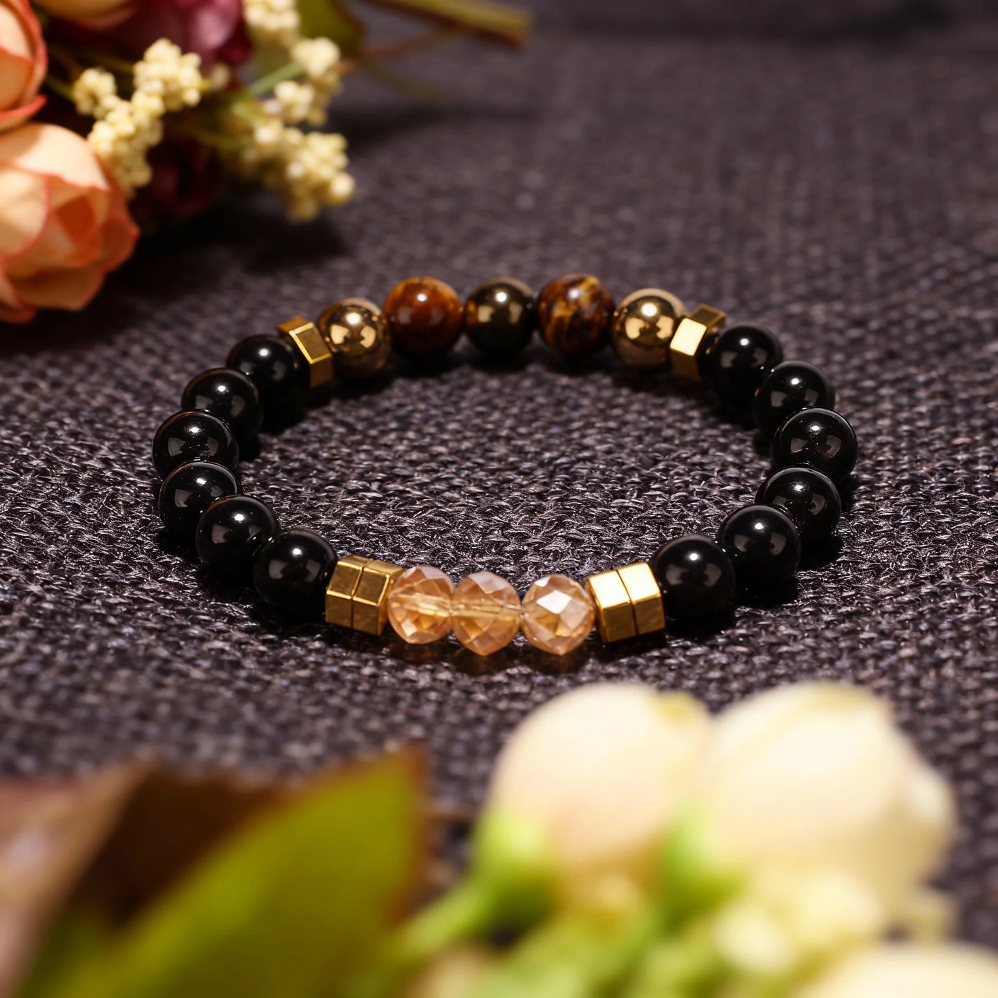 Exquisite summer accesorios hematite Pyrite brother Holiday Christmas spiritual natural stone money bracelet attract money