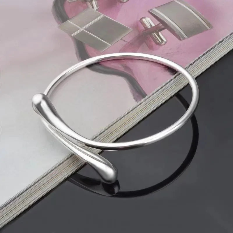 4pcs/set Light Luxury Earrings Ring Bracelet Necklace Set Vintage Personality Women Water Drop Four-piece Fashion Jewelry Set
