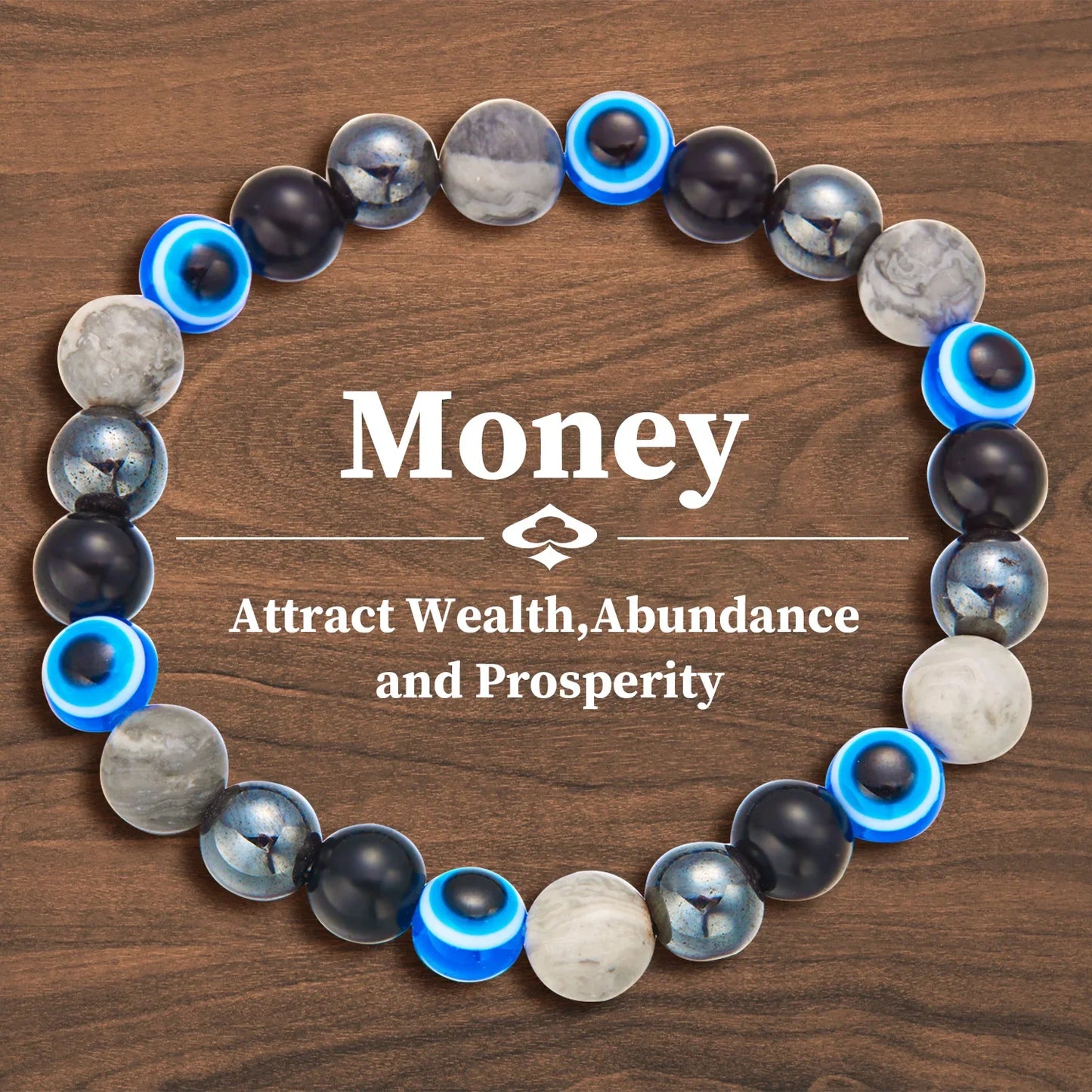 Bring Good Luck and Attract Wealth Natural Stone Bracelet Energy Meditation Bracelet Friendship Jewelry Gift Stretch Bracelet
