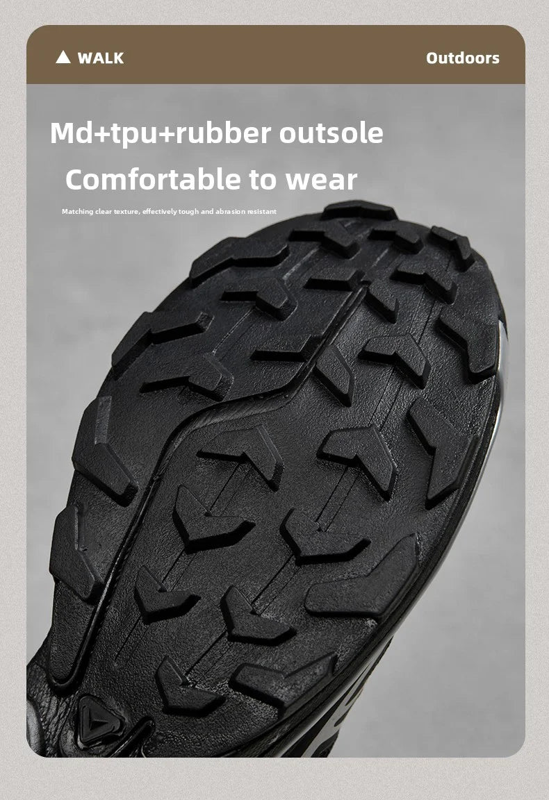 Men's hiking shoes, wear-resistant and anti slip outdoor sports shoes, fashionable and lightweight casual walking shoes