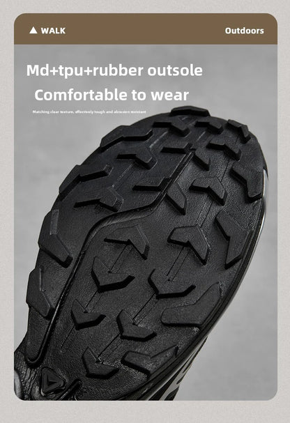 Men's hiking shoes, wear-resistant and anti slip outdoor sports shoes, fashionable and lightweight casual walking shoes