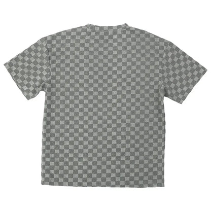 Men's Summer Checkered Loose Two-piece Sports Leisure Suit Short Sleeve T-shirt Shorts Casual Suit Plus Size Fashion Men's Suit