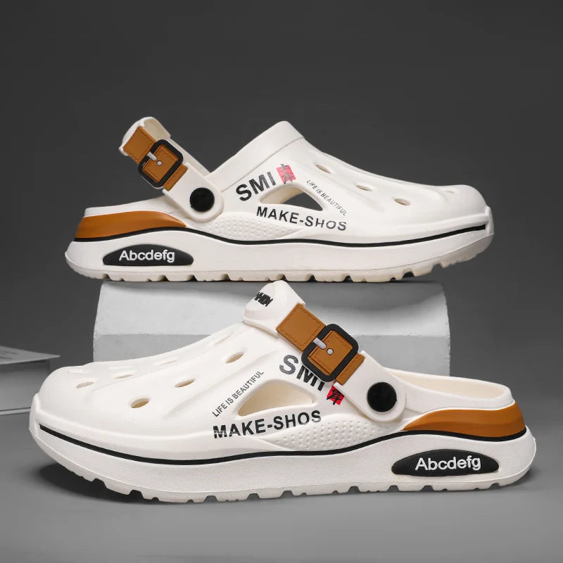 Summer Men Slippers Classics EVA Insole Men Shoes Arch Support Waterproof  Garden Clogs For Men Beach Shoes