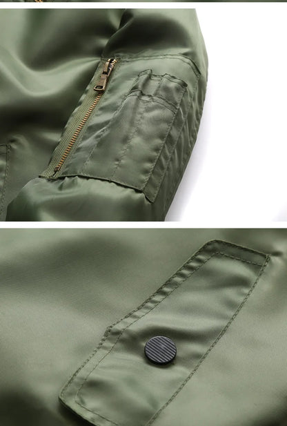 Mens Bomber Jacket 2025 New Spring Autumn Male Baseball Jackets Pilot Men Outwear Army Green Coat Zipper Men's Tactical Uniform