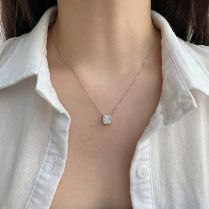 Vinregem Sparkling Crushed Ice Cut Lab Created Sapphire Gems Pendant Necklaces 100% 925 Sterling Silver Fine Jewelry Wholesale