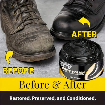 Leather Care Kit with Black Polishing Sponge-Fast Polishing & Deep Nourishing for Shoes, Bags, Jackets & Sofas