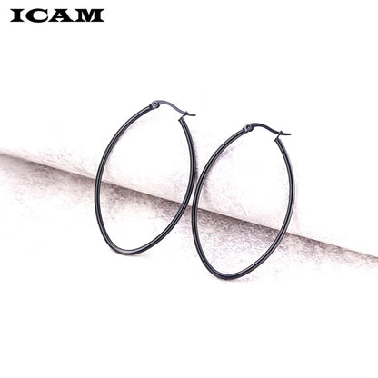 ICAM Jewelry  Hoop Earring For Women Brincos Gold Color Geometric Earrings Steampunk Style Statement Party Jewelry