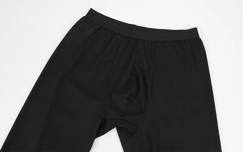 Winter Autumn Men Thermal Underwear Set Warm Long Johns Round Neck Long Sleeve Top Breathable Base Layer Soft Compression Bottom