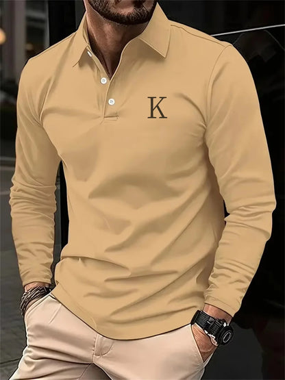 Men's Spring and Autumn Casual Breathable Comfortable Polo Shirt Hot Selling Fashion Men's Business Long Sleeve T-Shirt