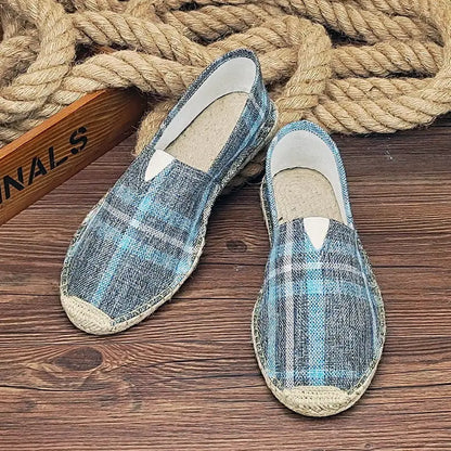 2026 Summer Autumn Men Canvas Shoes Breathable Men's Casual Shoes Slip-On Hemp Shoes Graffiti Espadrilles Women Footwear Flats