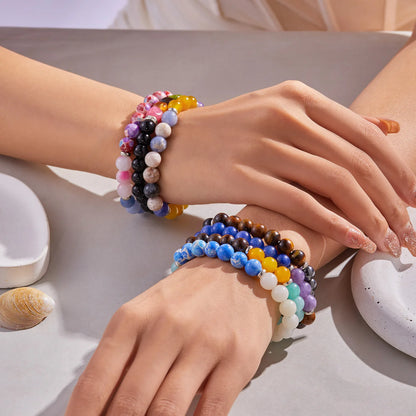 Bring Good Luck and Attract Wealth Natural Stone Bracelet Energy Meditation Bracelet Friendship Jewelry Gift Stretch Bracelet