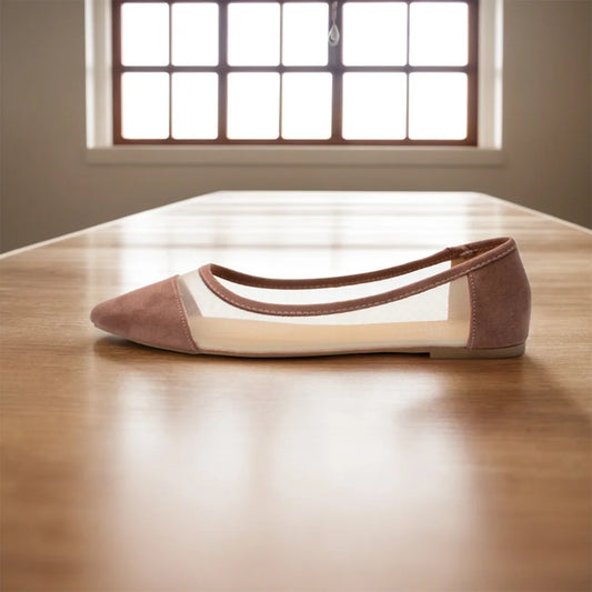 Women Slip on Flat Shoes Pointed Toe Dress Flats Mesh Ballerina Walking Flats Shoes for Women Dressy Casual Work Office