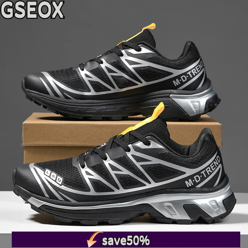 Men's hiking shoes, wear-resistant and anti slip outdoor sports shoes, fashionable and lightweight casual walking shoes