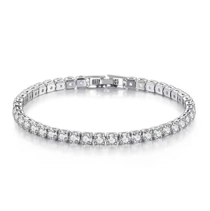 3/4/5MM Moissanite Tennis Bracelet 925 Sterling Silver Plated 18K White Gold Pass Diamond Test with GRA Bracelets for Women Men