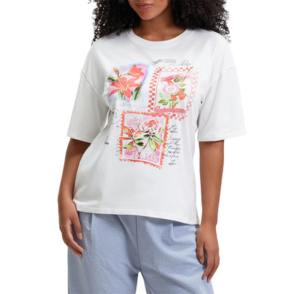 Women Short Sleeve T-Shirts with Cute Animal Print Casual Tops for Summer Round Neck Loose Fit Tee Streetwear Fashion