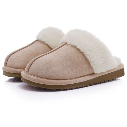 Litfun Fuzzy Platform Slippers For Women Winter Warm House Shoes With Memory Foam Outdoor Anti-Slip Fashion Fur Fluffy Slippers