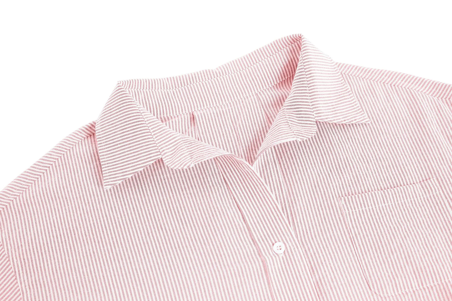 Women's Button Down Shirts 2025 Business Casual Striped Long Sleeve Blouse Spring Collared Office Work Tops