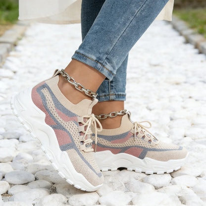 Woman'Shoes Chunky Sneakers Women's Casual Shoes Air Mesh Breathable Sports Shoes For Women's Soft Sole Running Shoes