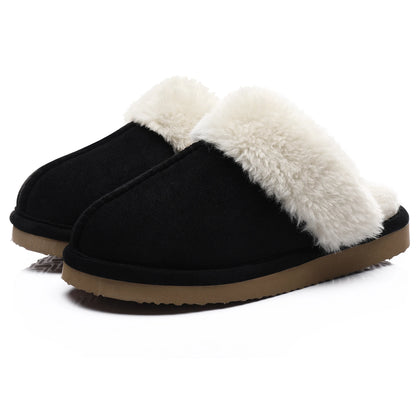 Litfun Fuzzy Platform Slippers For Women Winter Warm House Shoes With Memory Foam Outdoor Anti-Slip Fashion Fur Fluffy Slippers