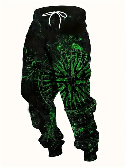 2025 new men's casual pants 3D American Patriot printed jogging pants 100% polyester light elastic rope with pocket sports pants