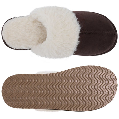 Litfun Fuzzy Platform Slippers For Women Winter Warm House Shoes With Memory Foam Outdoor Anti-Slip Fashion Fur Fluffy Slippers