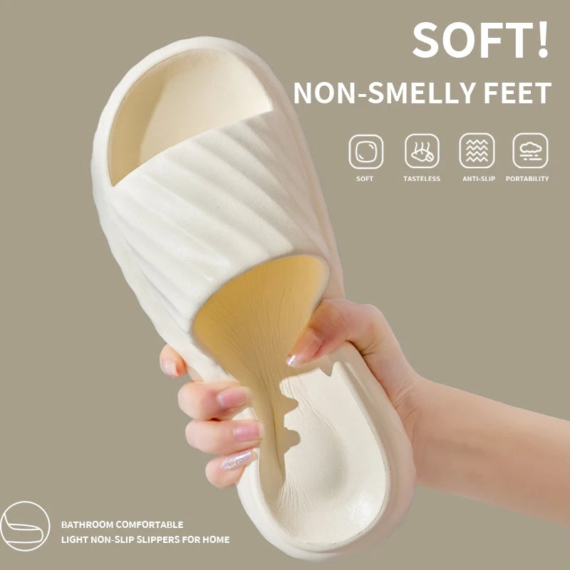 Platform Thick Bathroom Home Men Slippers Cloud Slippers Soft Sole Eva Outdoor Sandals Non-Slip Flip Flop Women Slippers