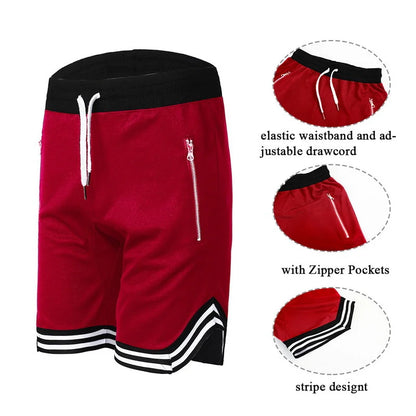 Men's Mesh Sports Track Shorts Summer Basketball Fitness Running Breathable Short Pants Loose Muscle Training Bermuda Masculina