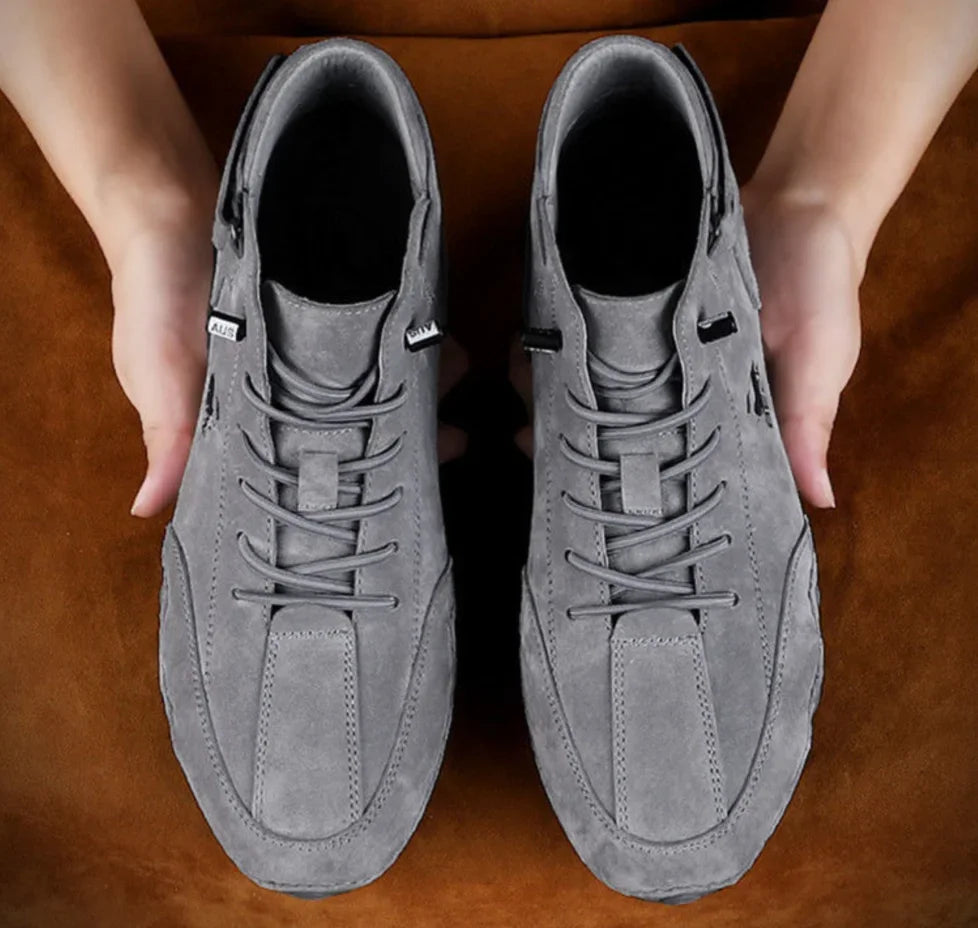 Men's Nude Boots Fashionable Stitching Lightweight Comfortable Soft Upper for Daily Wear Casual Street Style Walking Men Shoes