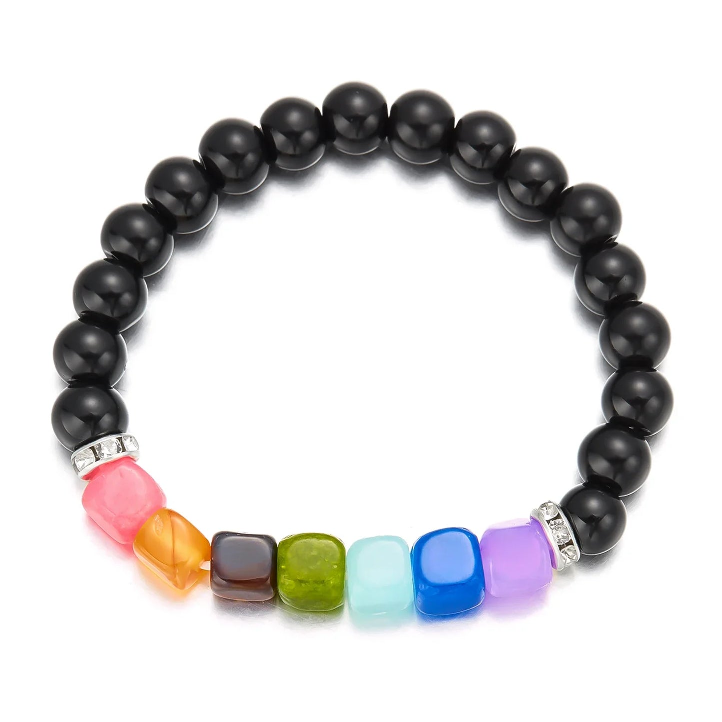 Bring Good Luck and Attract Wealth Natural Stone Bracelet Energy Meditation Bracelet Friendship Jewelry Gift Stretch Bracelet