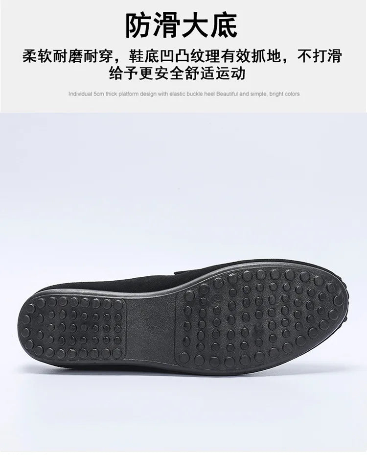 Men's Doudou Shoes Half Support Breathable Baotou Half Slippers Loafer Shoes