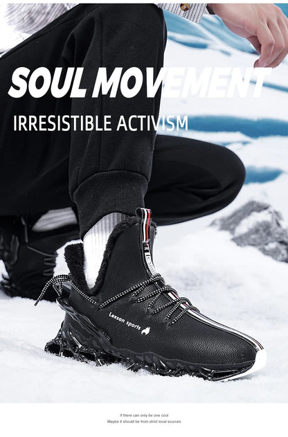 men boots 2025 New Winter Slippers Warm Men Shoes Waterproof Non-Slip Plush Sneakers Male tenis shoes Boots Men Sneakers Winter