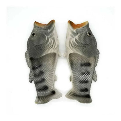 Fish Slippers New Women's Funny Creative Home Non-slip Fashion Salted Fish Word Drag Men's Trendy Slippers Outdoor Beach 2023