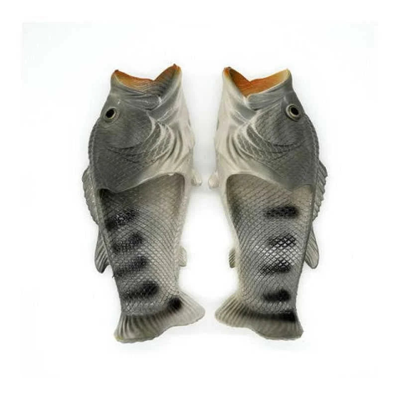 Fish Slippers New Women's Funny Creative Home Non-slip Fashion Salted Fish Word Drag Men's Trendy Slippers Outdoor Beach 2023