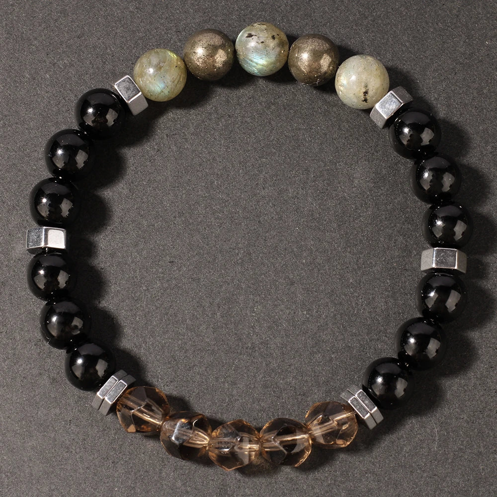 Exquisite summer accesorios hematite Pyrite brother Holiday Christmas spiritual natural stone money bracelet attract money