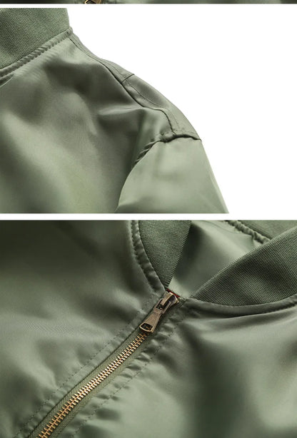 Mens Bomber Jacket 2025 New Spring Autumn Male Baseball Jackets Pilot Men Outwear Army Green Coat Zipper Men's Tactical Uniform