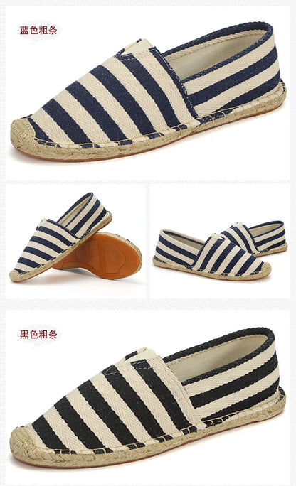 2026 Summer Autumn Men Canvas Shoes Breathable Men's Casual Shoes Slip-On Hemp Shoes Graffiti Espadrilles Women Footwear Flats