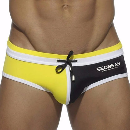 Sportswear Men's Swimsuit Nylon Low Rise Pouch Swim Briefs Plus Size Beachwear Gay Men's Swimwear