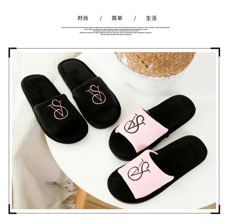 New Women's Cotton Slippers Warm Cotton Slippers Men Women Sandals  Zapatos De Mujer Shoes Slides