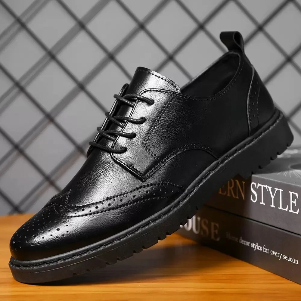 British Style Men Casual Shoes Quality Comfortable Men Leather Shoes Soft Wear-resistant Male Social Dress Shoe Chaussure Hommes