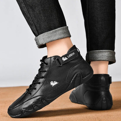 Men's Nude Boots Fashionable Stitching Lightweight Comfortable Soft Upper for Daily Wear Casual Street Style Walking Men Shoes