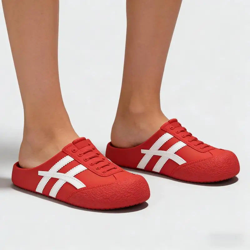 Brand Design Vulcanized Racing Shoes Women Summer 2026 Soft Light Weight Eva Outdoor Mules Slippers Plus Size Casual Clogs Shoes
