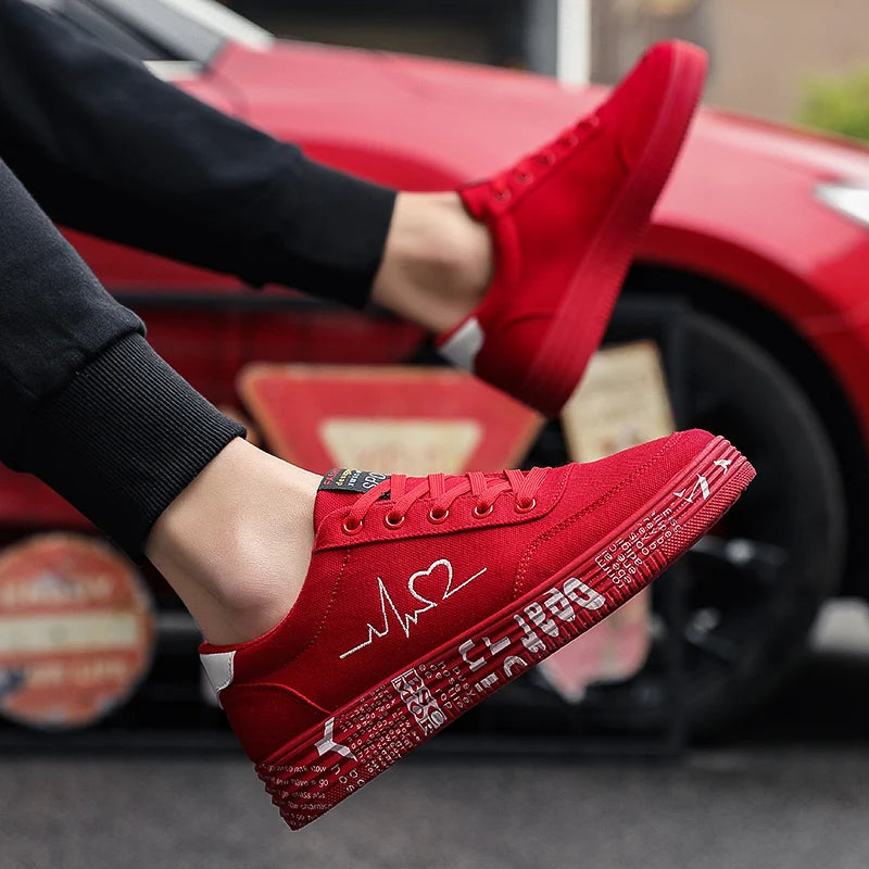 Women's Heart Design Sneakers for Women, Lace Up Soft Sole Platform Comfy Skate Shoes, Low-top Mid Top Valentine's Day Shoes, Me