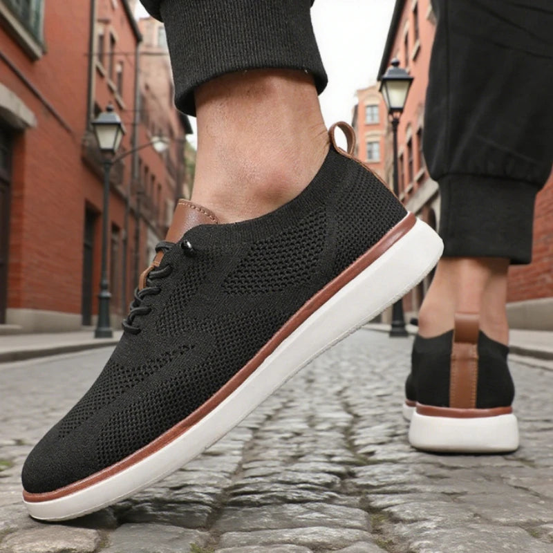 Men Sneakers Breathable Mesh Design Fashionable Lightweight Comfortable Casual Shoes Daily Walking Travel Shoes Tenis Masculino