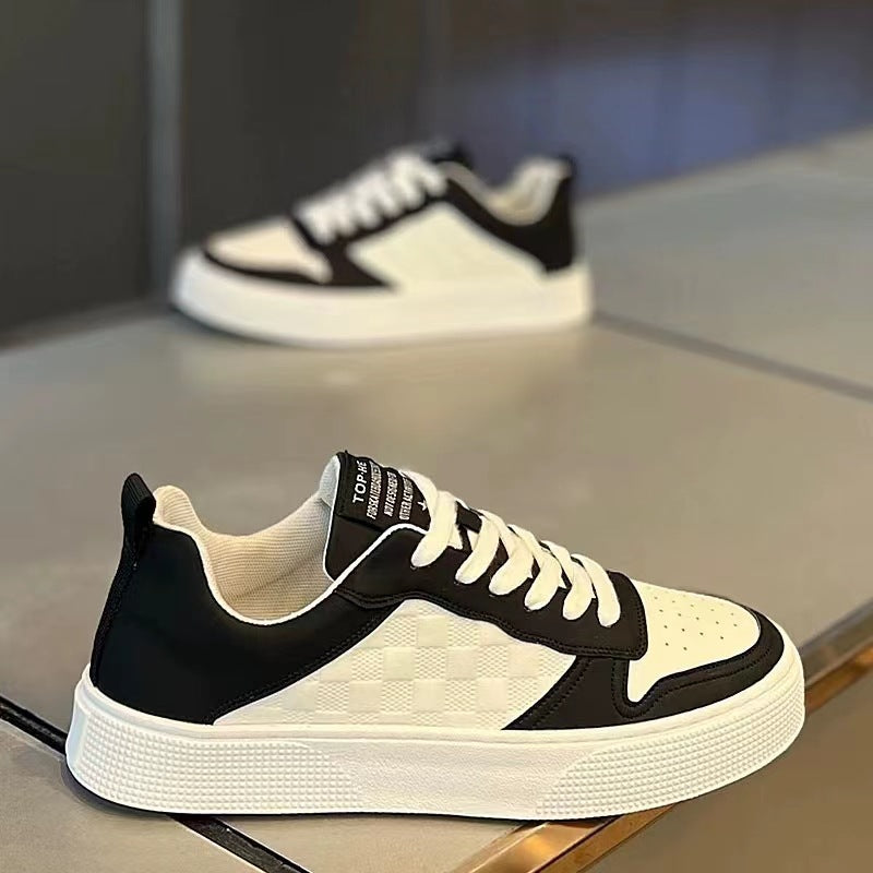 White Casual Leather Men Sneakers Shoes Comfortable Trend Board Shoes for Men Breathable Sneakers Sports Shoes Men Running Shoes