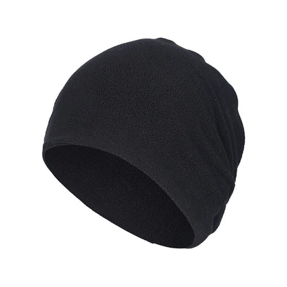 Winter Warmer Ponytail Skull Cap Windproof Thermal Fleece Beanie Hat Running Ski Outdoor Sports Cap with Ear Cover for Men Women