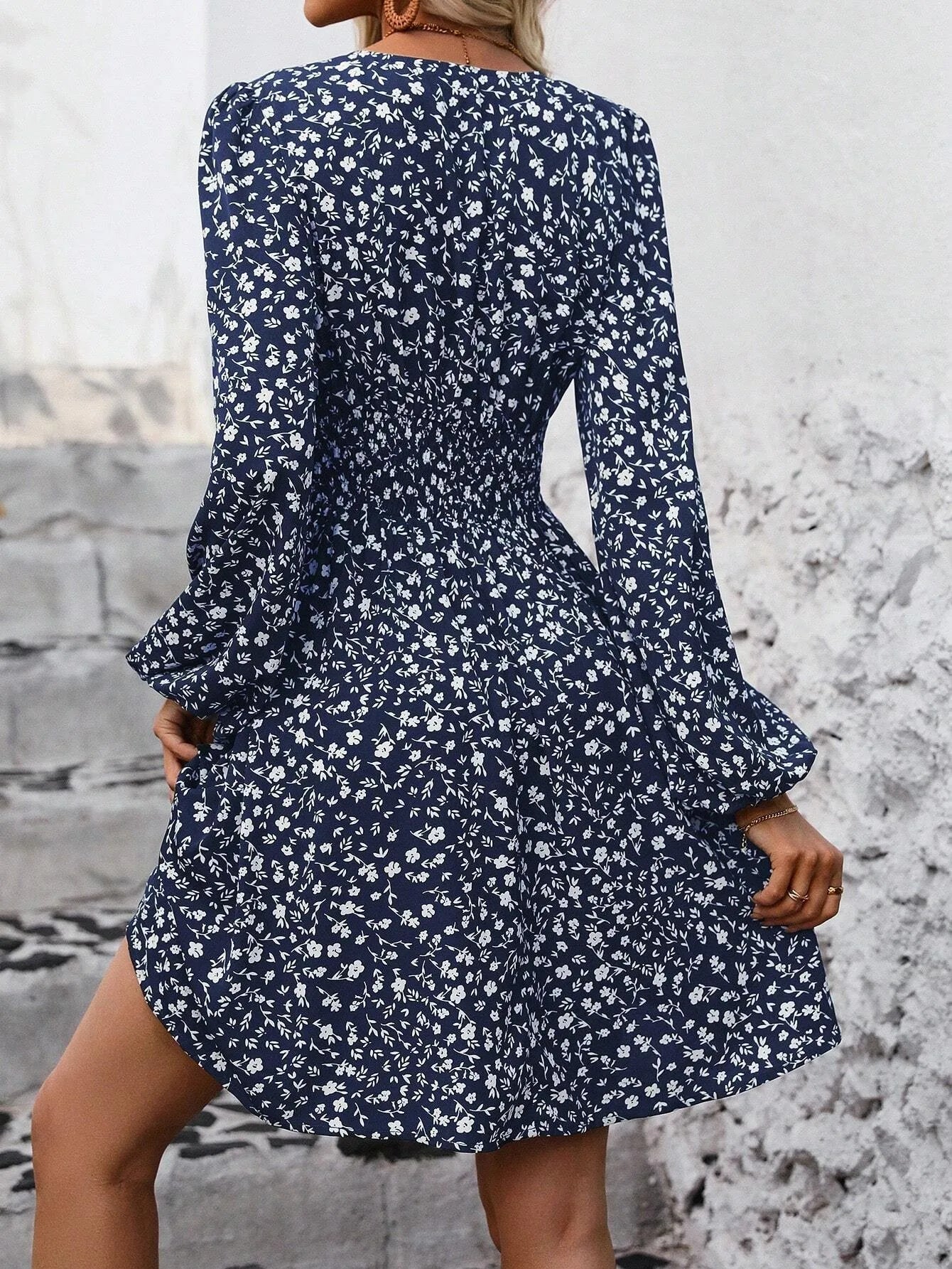2025 Asymmetric Neck Lantern Sleeve Dress Women Winter Knit Dress with Waist Shirring Bodycon Long Maxi Dress