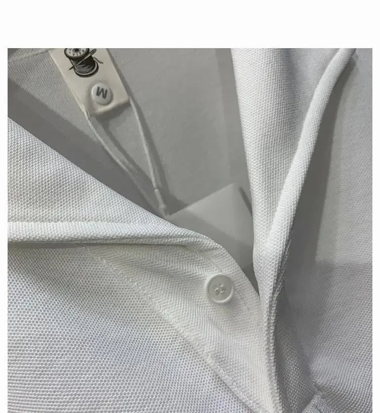 Men's Clothing Comfortable Casual Solid Color Orange Polo Shirt Short Sleeve T-Shirt Summer Loose Fit Collared Trendy Everyday